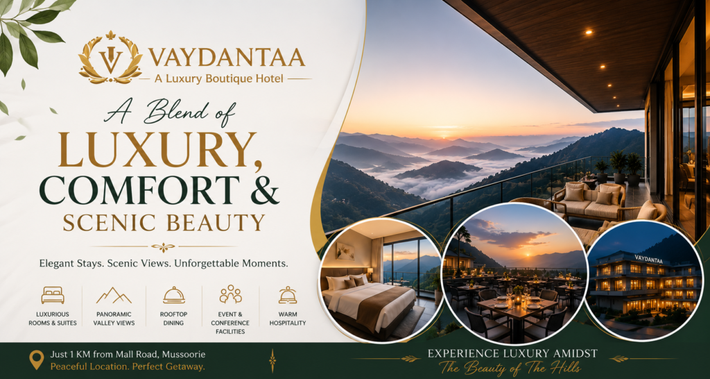 Vaydantaa Hotel – A Blend of Luxury, Comfort & Scenic Beauty